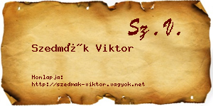 Szedmák Viktor névjegykártya